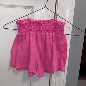 Girls pink elastic waist shorts